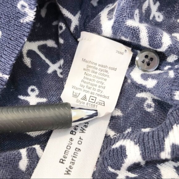 J. Crew The Clare Cardigan Anchor Print - S - Picture 6 of 9